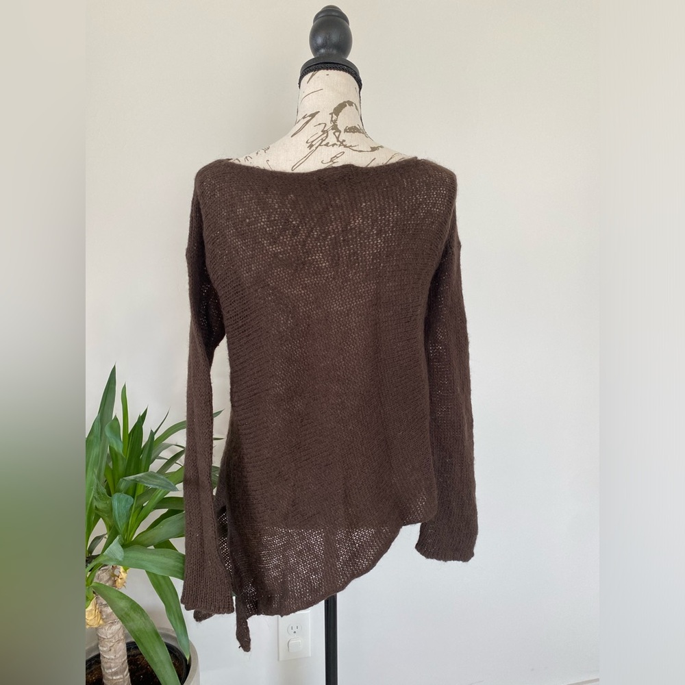 Wooden Ships High-Low Brown Sweater - Picture 3 of 4